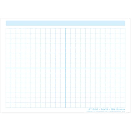 Ashley Productions Smart Poly Single Sided PosterMat Pals, 1/2in Grid Blocks, 13 x 9.5 95323